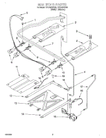 03 - Manifold parts for Whirlpool Range SF375PEEW0 from AppliancePartsPros.com