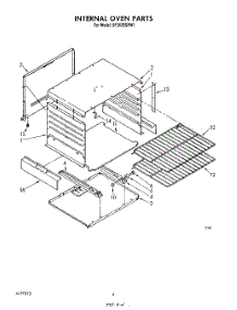03 - Internal Oven parts for Whirlpool Range SF302BSRW1 from AppliancePartsPros.com