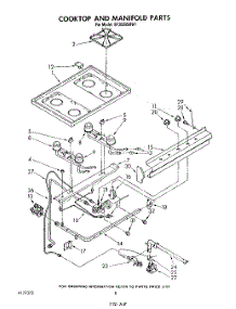 06 - Cook Top And Manifold , Lit / Optional parts for Whirlpool Range SF302BSRW1 from AppliancePartsPros.com