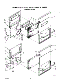 05 - Oven Door And Broiler Door, Lit / Optional parts for Whirlpool Oven SB100PSR0 from AppliancePartsPros.com