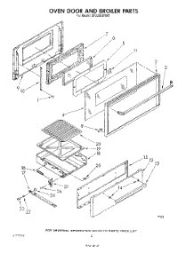 05 - Oven Door And Broiler parts for Whirlpool Range SF335EERW1 from AppliancePartsPros.com