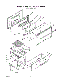 05 - Oven Door And Broiler parts for Whirlpool Range SF330PEWW0 from AppliancePartsPros.com
