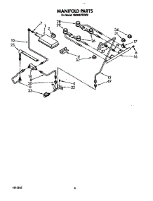 Manifold parts for Whirlpool Range SM988PESW2 from AppliancePartsPros.com