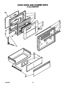 Oven Door And Drawer parts for Whirlpool Range SM988PESW2 from AppliancePartsPros.com