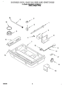 02 - Burner Box, Gas Valves And Switches parts for Whirlpool Cooktop SC8836EBB1 from AppliancePartsPros.com