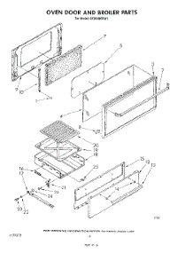05 - Oven Door And Broiler parts for Whirlpool Range SF302BERW1 from AppliancePartsPros.com