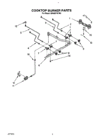 04 - Cooktop Burner parts for Whirlpool Range SM980PEYW0 from AppliancePartsPros.com