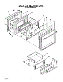 08 - Door And Drawer parts for Whirlpool Range SM980PEYW0 from AppliancePartsPros.com