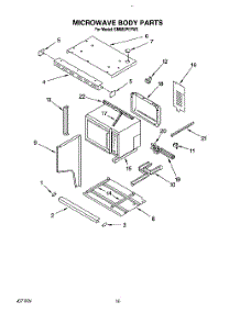 10 - Microwave Body parts for Whirlpool Range SM980PEYW0 from AppliancePartsPros.com