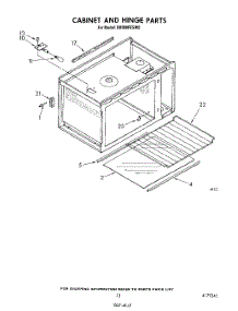 09 - Cabinet And Hinge parts for Whirlpool Range SM988PESW0 from AppliancePartsPros.com