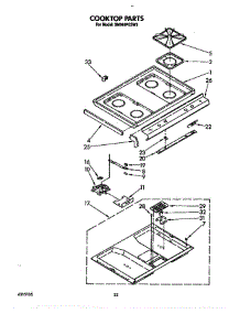 Cooktop parts for Whirlpool Range SM988PESW2 from AppliancePartsPros.com