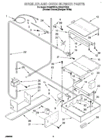 03 - Broiler And Oven Burner parts for Whirlpool Range SS385PEBH0 from AppliancePartsPros.com