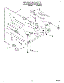02 - Manifold parts for Whirlpool Range SF314PEAW0 from AppliancePartsPros.com