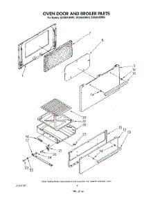 03 - Oven Door And Broiler parts for Whirlpool Range SS3004SRW2 from AppliancePartsPros.com