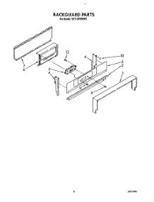04 - Backguard parts for Whirlpool Range SF310PEWW2 from AppliancePartsPros.com