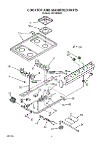 06 - Cooktop And Manifold, Lit / Optional parts for Whirlpool Range SF310PEWW2 from AppliancePartsPros.com