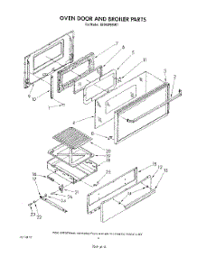 05 - Oven Door And Broiler parts for Whirlpool Range SE950PERW1 from AppliancePartsPros.com
