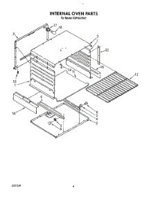 06 - Internal Oven parts for Whirlpool Range FGP355VW2 from AppliancePartsPros.com