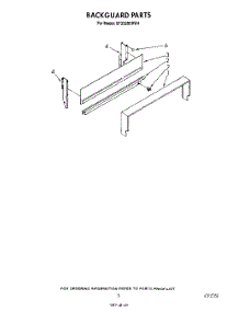 04 - Backguard parts for Whirlpool Range SF332BERW4 from AppliancePartsPros.com
