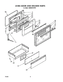 06 - Oven Door And Drawer parts for Whirlpool Range SM958PEPW0 from AppliancePartsPros.com