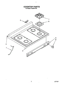 03 - Cooktop parts for Whirlpool Range SF385PEYW0 from AppliancePartsPros.com