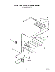 05 - Broiler And Oven Burner parts for Whirlpool Range SF385PEYW0 from AppliancePartsPros.com