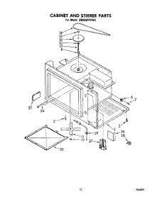 10 - Cabinet And Stirrer parts for Whirlpool Range SM958PEPW0 from AppliancePartsPros.com
