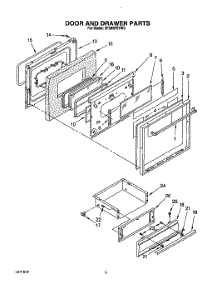 08 - Door And Drawer parts for Whirlpool Range SF385PEYW0 from AppliancePartsPros.com