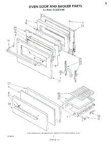 04 - Oven Door And Broiler parts for Whirlpool Range SF3300EKW0 from AppliancePartsPros.com