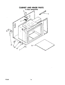 14 - Cabinet And Hinge parts for Whirlpool Range SM958PEPW0 from AppliancePartsPros.com