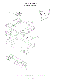 06 - Cook Top parts for Whirlpool Range SF3300EKW0 from AppliancePartsPros.com