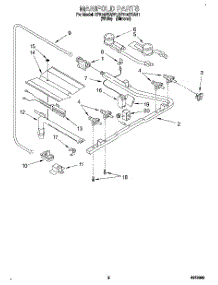 02 - Manifold parts for Whirlpool Range SF314PEAN1 from AppliancePartsPros.com