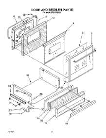 08 - Door And Broiler parts for Whirlpool Range SF310PEYQ1 from AppliancePartsPros.com