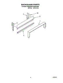03 - Backguard parts for Whirlpool Range SF3007SRN6 from AppliancePartsPros.com