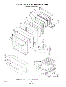 04 - Oven Door And Broiler parts for Whirlpool Range SM958PSKW1 from AppliancePartsPros.com