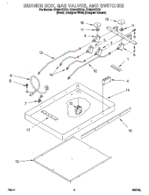 02 - Burner Box, Gas Valves, And Switches parts for Whirlpool Cooktop SC8640EDZ0 from AppliancePartsPros.com