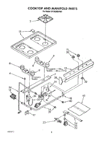 05 - Cooktop And Manifold, Lit / Optional parts for Whirlpool Range SF302BEWW0 from AppliancePartsPros.com