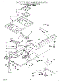 04 - Cooktop And Manifold, Literature parts for Whirlpool Range SF312PEWN0 from AppliancePartsPros.com