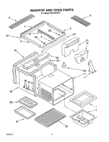 04 - Maintop And Oven parts for Whirlpool Range SS373PEXT0 from AppliancePartsPros.com