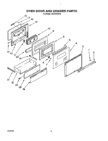 05 - Oven Door And Drawer parts for Whirlpool Range SS373PEXT0 from AppliancePartsPros.com
