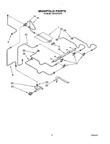 06 - Manifold parts for Whirlpool Range SS373PEXT0 from AppliancePartsPros.com