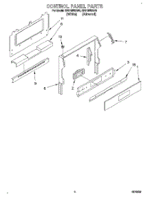 04 - Control Panel parts for Whirlpool Range SF310PEAW0 from AppliancePartsPros.com