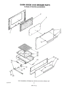 05 - Oven Door And Broiler parts for Whirlpool Range SF3000ERW2 from AppliancePartsPros.com