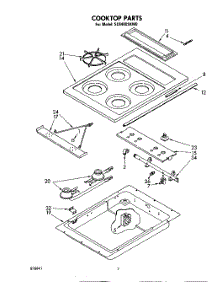 02 - Cooktop parts for Whirlpool Cooktop SC8400SKW0 from AppliancePartsPros.com