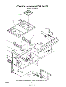05 - Cook Top And Manifold , Literature parts for Whirlpool Range SF010EERW0 from AppliancePartsPros.com