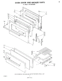 04 - Oven Door And Broiler parts for Whirlpool Range SF3100SKW0 from AppliancePartsPros.com