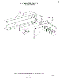 05 - Backguard parts for Whirlpool Range SF3100SKW0 from AppliancePartsPros.com