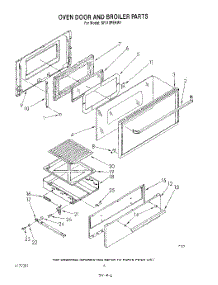 05 - Oven Door And Broiler parts for Whirlpool Range SF310PERW1 from AppliancePartsPros.com