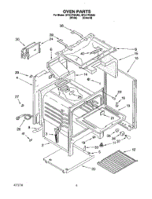 04 - Oven parts for Whirlpool Range SF317PEAN3 from AppliancePartsPros.com