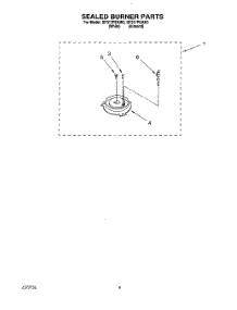06 - Sealed Burner parts for Whirlpool Range SF317PEAN3 from AppliancePartsPros.com